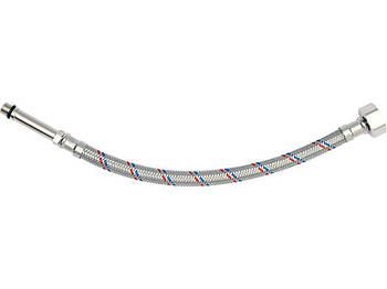 Шланг водопровідний з опліткою з нерж сталі FALA l= 300мм Ø= 8/12, з'єдн F-1/2" х M-M10x1- 50мм 1МПа