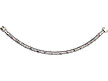 Шланг водопровідний з опліткою з нерж сталі FALA l= 400 мм, Ø= 8/12, з'єднання М-3/8" х F-3/8" 1 МПа