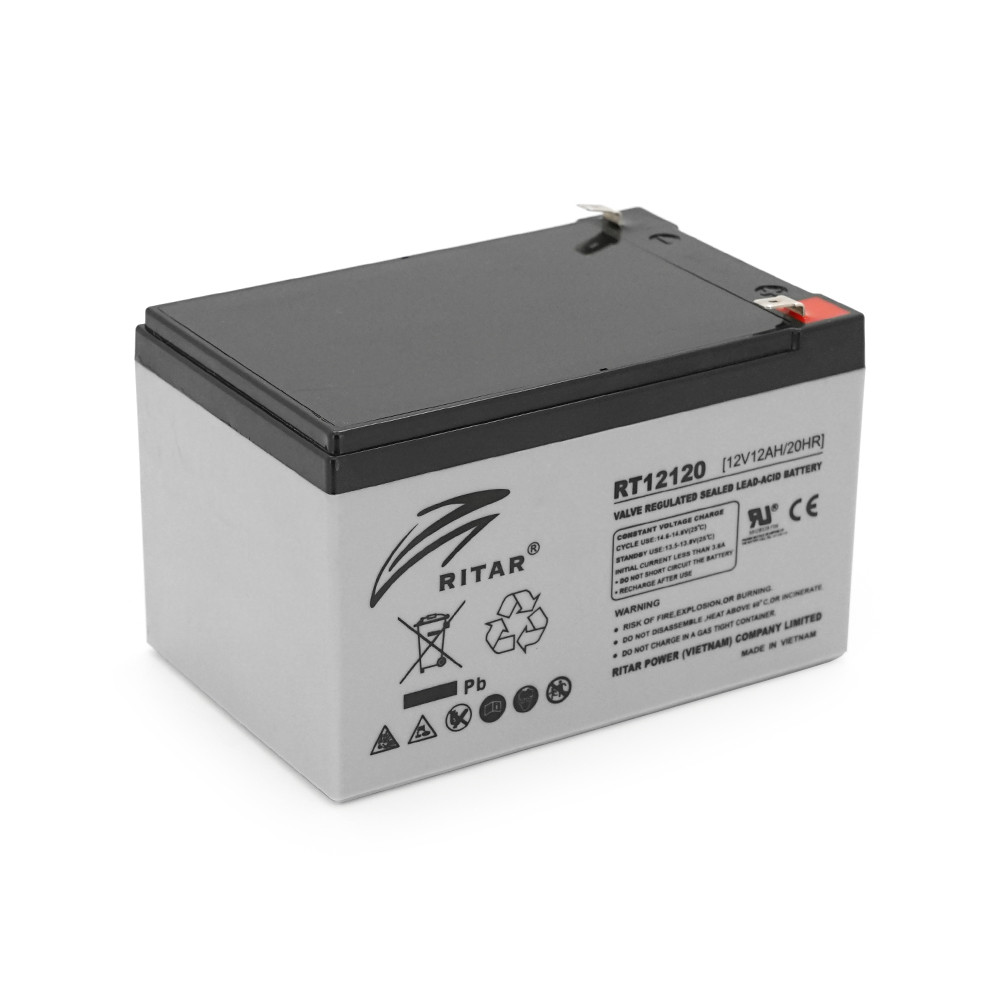 Акумуляторна батарея AGM RITAR RT12120, Gray Case, 12V 12.0Ah (151х98х 95 (101) ) Q4, фото 1