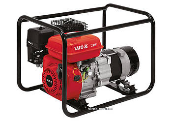 Генератор струму бензиновий YATO:P= 2 кВт,U=230 В, бак- 3.6л(0.6л оливи)з блок.перенав.AVR