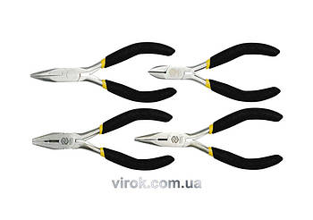 Плоскогубці, щипці, бокорізи міні VOREL, l= 125 мм, Набір 4 шт. [25/50]