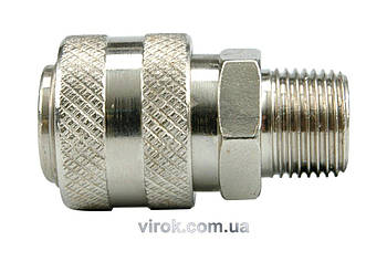 Швидкорознімне з'єднання VOREL з зовнішньою різьбою 1/2" [20/120]