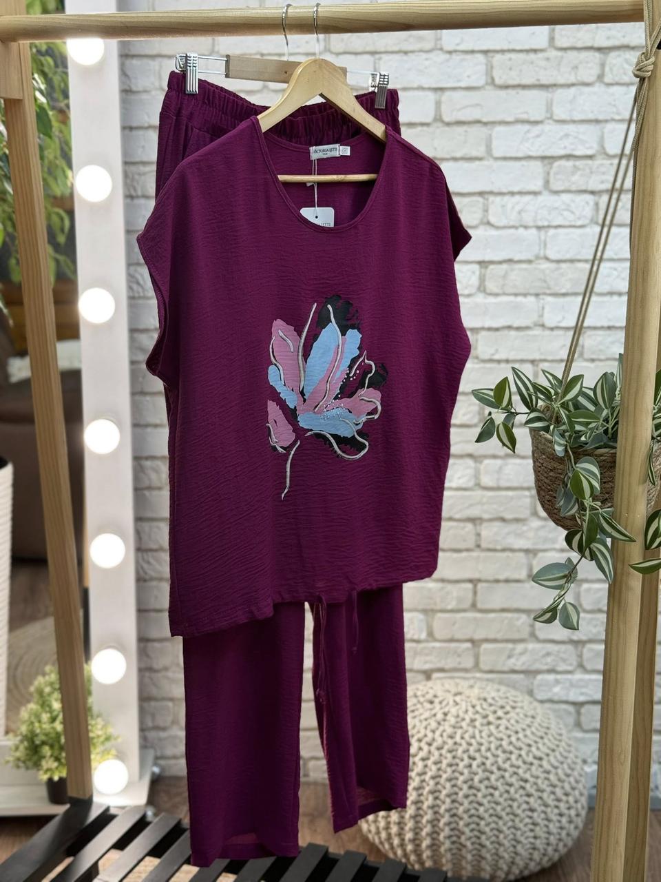 Шикарний жіночий костюм, тканина "Жатка" 50, 52 розмір 50