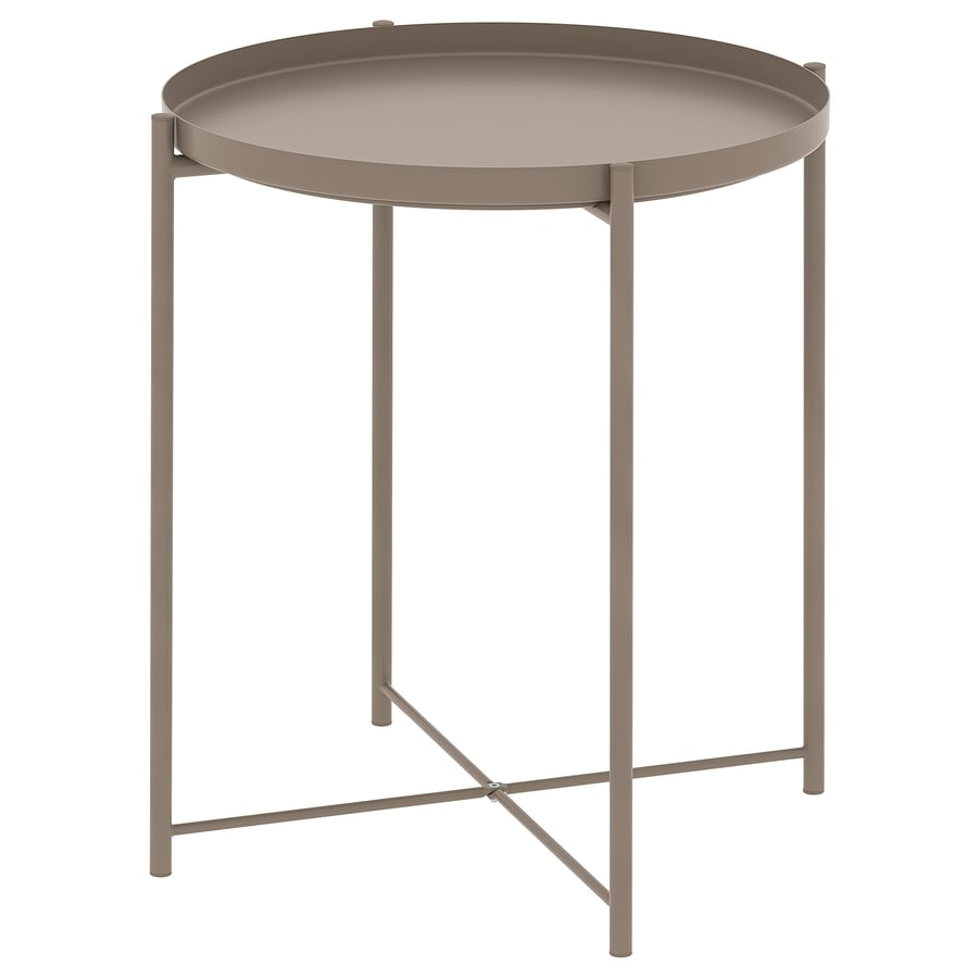 Стіл-піднос IKEA GLADOM Темно-сіро-бежевий 45x53 см 305.137.63, фото 1