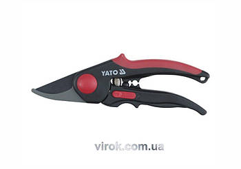 Секатор YATO : Посилень, L = 210 мм [12/72]
