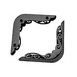 Канва +Нитки чорніі+ Замок Бантік + Кутки для клапана №6 + Ручка-ланцюжок чорного кольору Набір для сумки з канви, фото 8