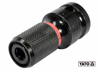 Перехідник ударний з 1/2" на HEX- 1/4" YATO, L= 50 мм [10/60]