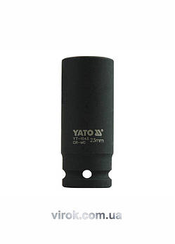 Головка торцева ударна 6-гранна YATO : подовжена, квадрат 1/2", М= 23 мм, L= 78 мм [15/60]