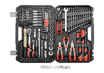 Набір головок торцевих YATO : квадрат 1/2", 1/4" з інструментами, насадками. 122 шт. [2/42]