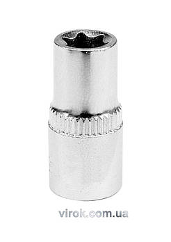 Головка торцева YATO: TORX E7, квадрат 1/4", L = 25 мм. CrV, [24/240/480]