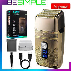 УЦІНКА! Немає зарядного пристрою Електробритва Шейвер VGR V-335, з LED дисплеєм / Професійна бритва