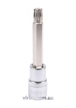Головка торцева YATO квадрат 1/2 "TORX" подовжена Т50, L= 100 мм [20/120]
