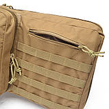 Сумка чохол для зброї N136 118 см рюкзак збройовий койот, фото 5