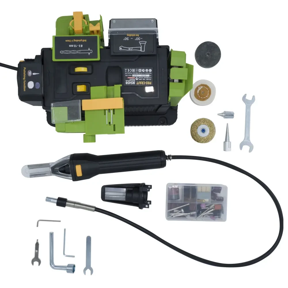 Універсальний заточувальний верстат Procraft MS450 з гнучким валом, фото 1