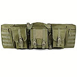 Сумка чохол для зброї N136 118 см рюкзак збройовий олива зелена, фото 2