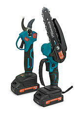 Секатор та міні-пила в кейсі VORSKLA (два акум. 1500 мАг)