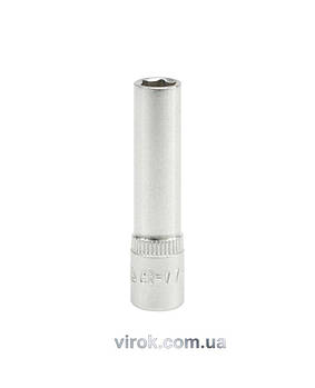 Головка торцева 6-гранна YATO : подовжена, квадрат 1/4", М= 7 мм, L= 50 мм [24/240/480]