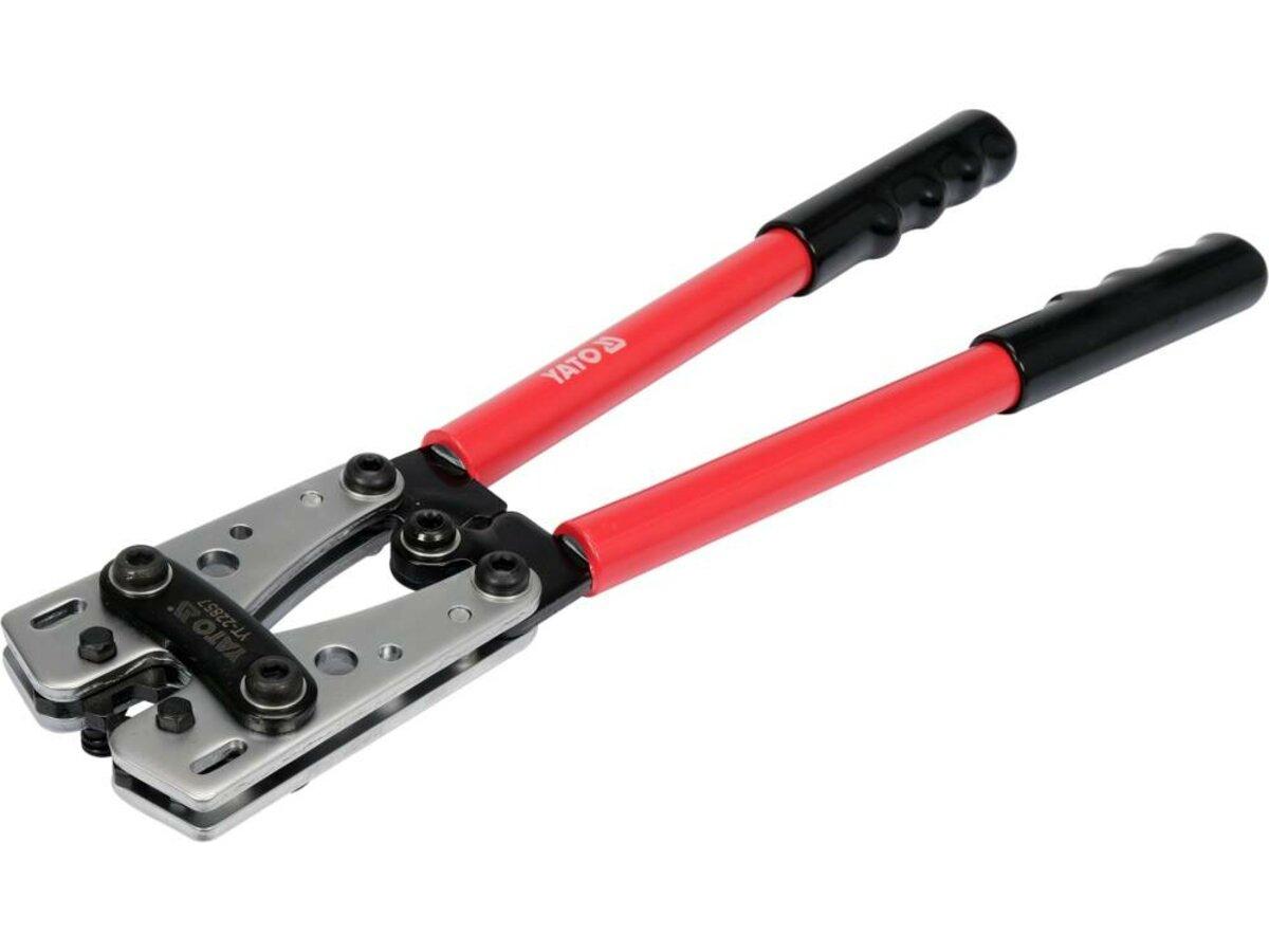 Кліщі-прес ручні YATO для обтискання кабелів Ø= 6, 10, 16, 25, 35, 50 мм², l= 390 мм [10], фото 1