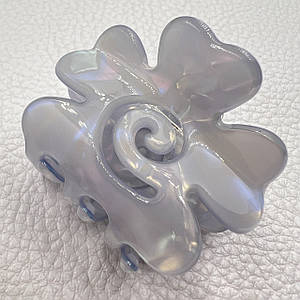 Краб для волосся французький пластик бантик блакитного кольору завдовжки 3,5 см ширина 4 см