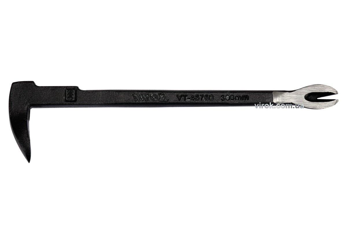 Лом — цвяходер YATO кований; 300 х 75 x 16 мм [6/24], фото 1
