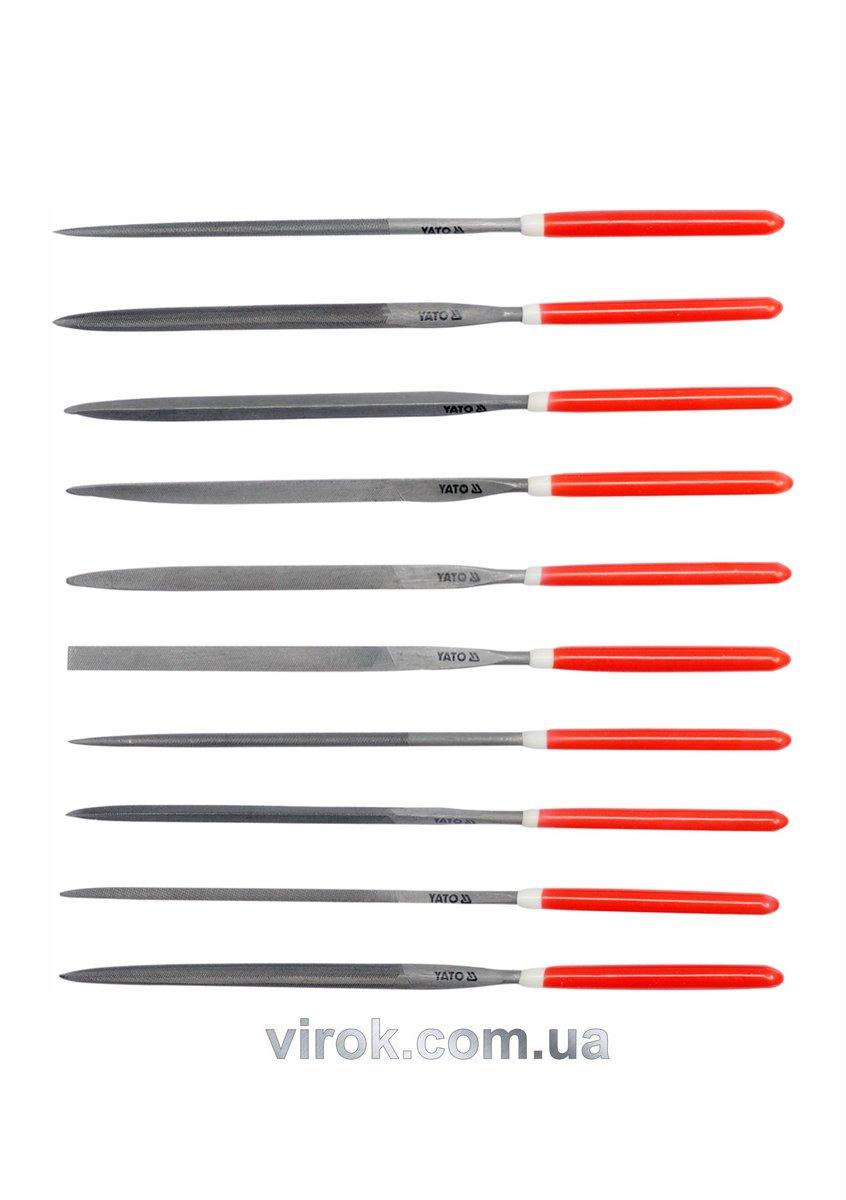 Надфілі YATO : L= 160/75 мм, b= 4 мм. Набір 10 шт. [25/100], фото 1