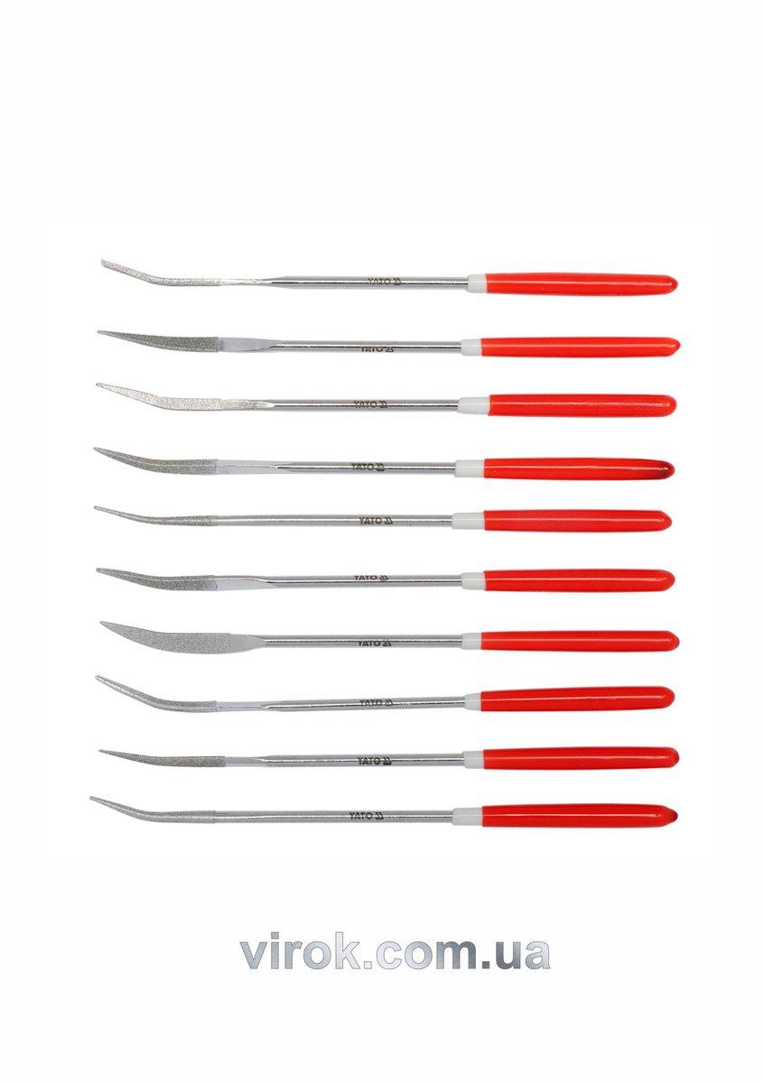 Надфілі алмазні YATO з різними формами, l= 140/30 мм, Набір. 10 шт. [12/120], фото 1