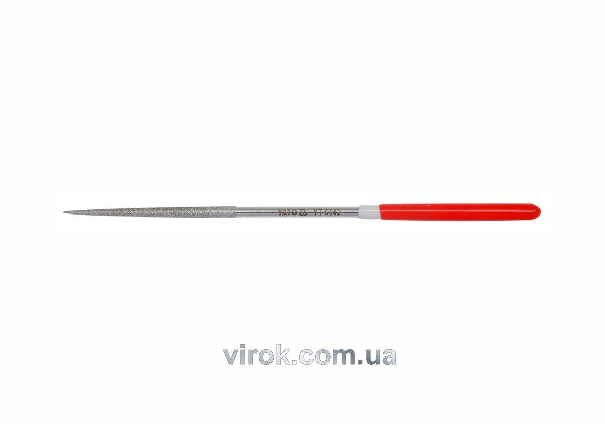 Надфіль алмазний YATO круглий, l= 140/50 мм, Ø= 3 мм [120/1200], фото 1
