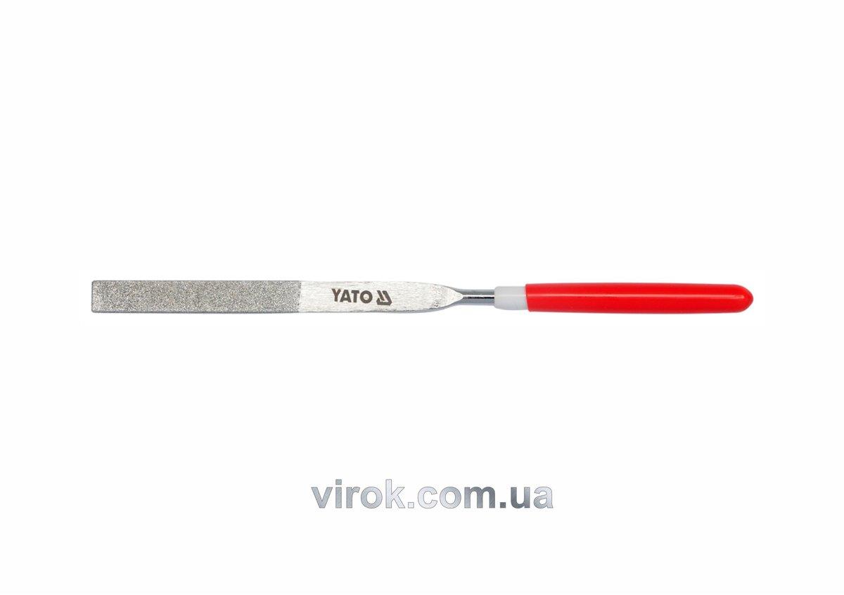 Надфіль алмазний YATO плоский, l= 160/50 мм, b= 4 мм [80/800], фото 1
