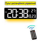 Настінний електронний Led годинник Mids з 7 кольорами підсвічування та дистанційним керуванням., фото 3