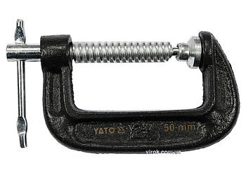 Струбцина з гвинтовим затиском "G" подібна YATO; l= 50 мм (2") [10/50]