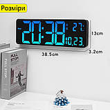 Настінний електронний Led годинник Mids з 7 кольорами підсвічування та дистанційним керуванням., фото 8