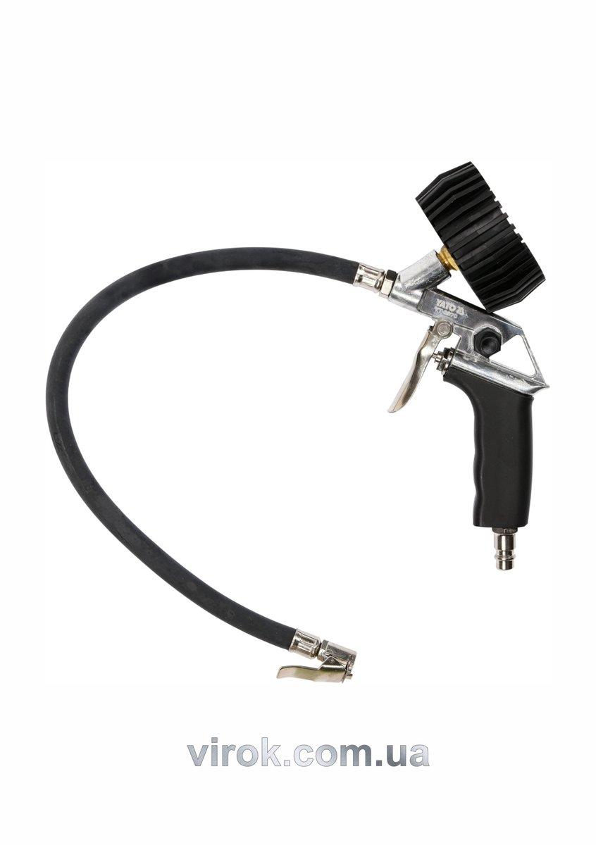 Пістолет для накачування шин YATO з манометром P ≤ 0.8 MPa, з'єднання Ø= 1/4" [8/40], фото 1