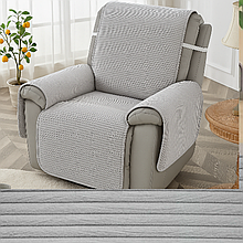 Накидки для крісла велюрові, чохли для крісла зносостійкі Сірий