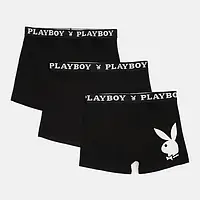 Набір з 3 труси-боксери Playboy ANNYA PLAYBOY BOXERSHORT чорний Чол XL