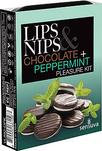 Подарунковий набір Sensuva Lips & Nips Pleasure Kit — Chocolate Peppermint 2 x 4 г