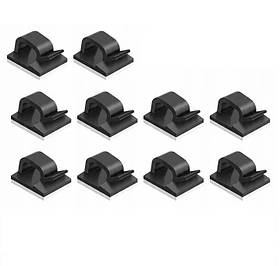 Набір органайзерів-тримачів для кабелів 1-осередковий з клейкою основою 10 шт чорні 29415
