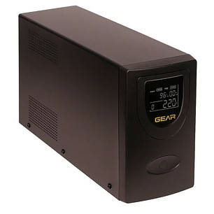 ДБЖ безперервної дії Gear 2000VA LCD metal RJ45+USB GU-2000MLCD, фото 1