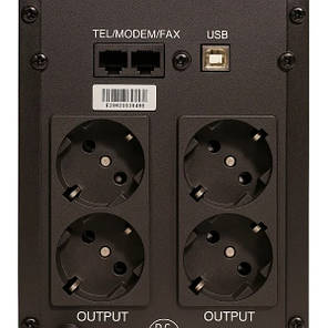 ДБЖ безперервної дії Gear 1500VA LCD plastic RJ45+USB GU-1500PLCD, фото 2