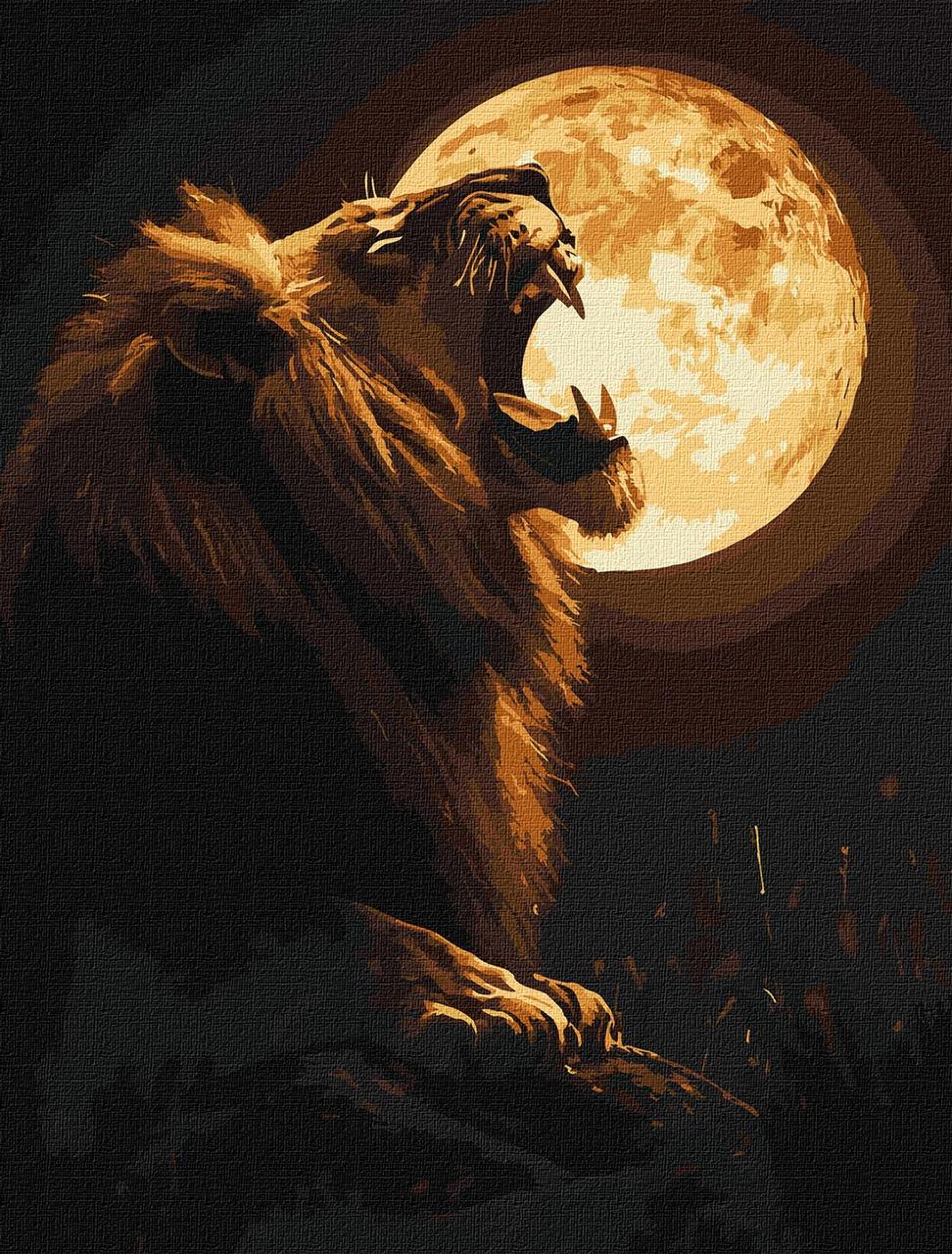 Картина за номерами Хижий лев 30*40 см Ідейка KHO 6752, фото 1