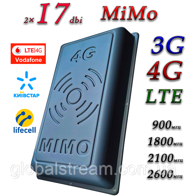 4G+3G Антена MIMO 2×17dbi (824-960/1700-2700 МГц) R-Net
