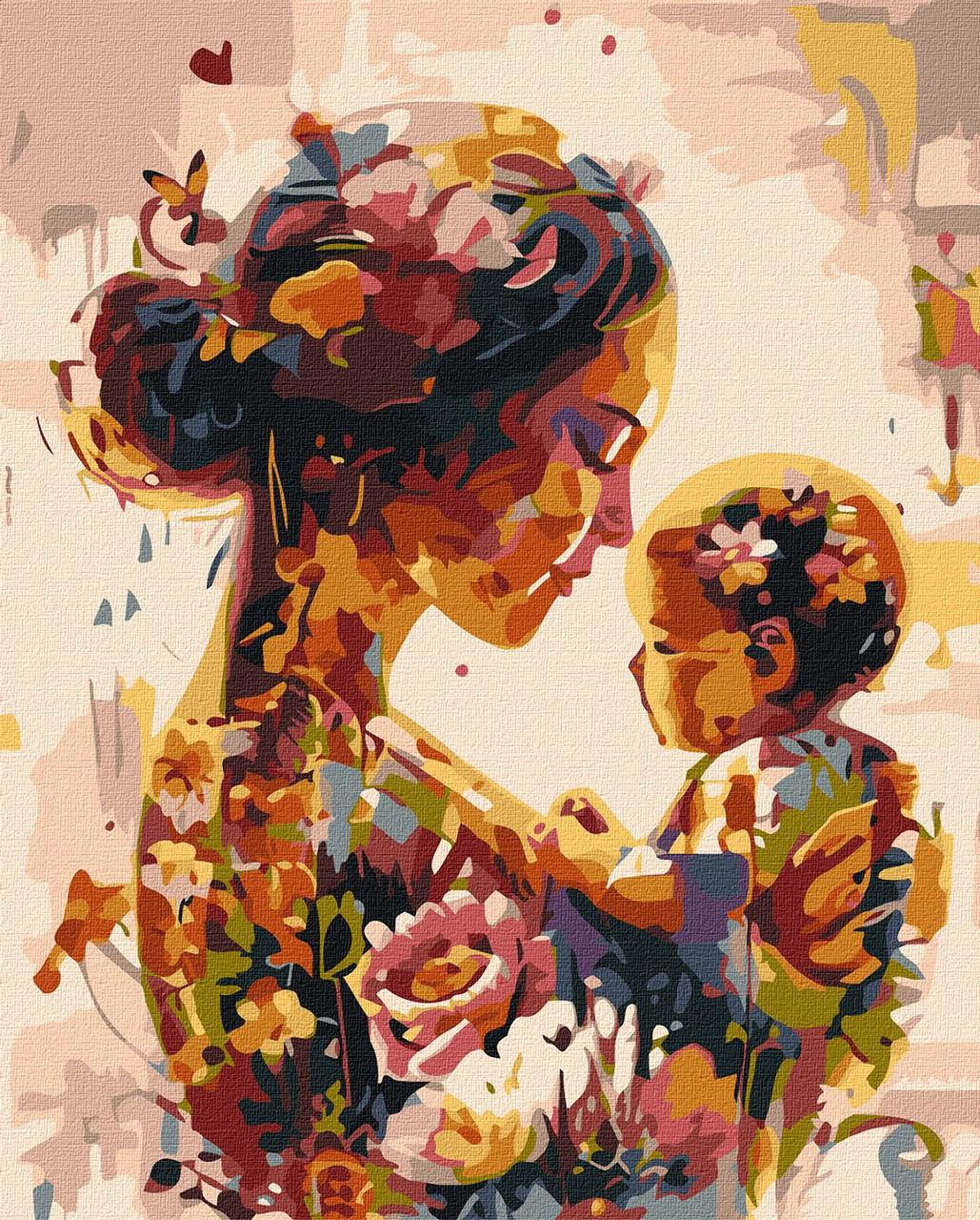 Картина за номерами Люди. Дівчина з дитиною 40*50 см Ідейка KHO 8554, фото 1