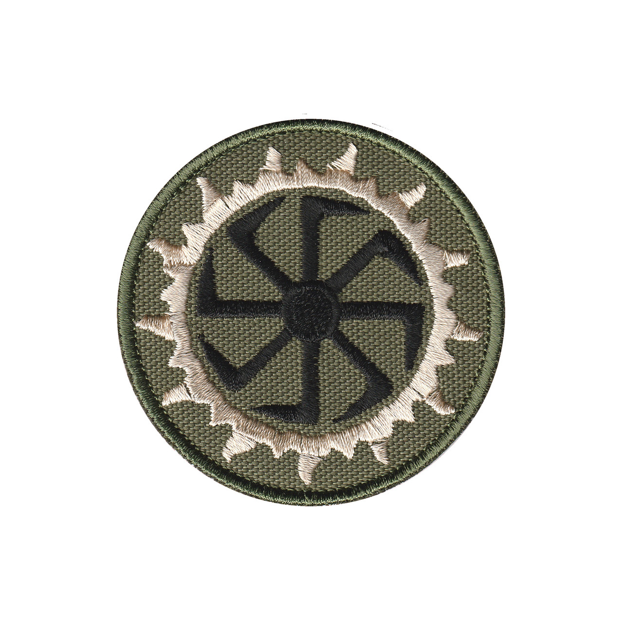 Вишитий шеврон "Коловрат" на липучці (олива)