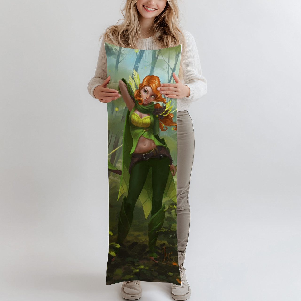 Дакімакура Windranger (Dota 2), (подушка обіймашка) 150*50 см, фото 1