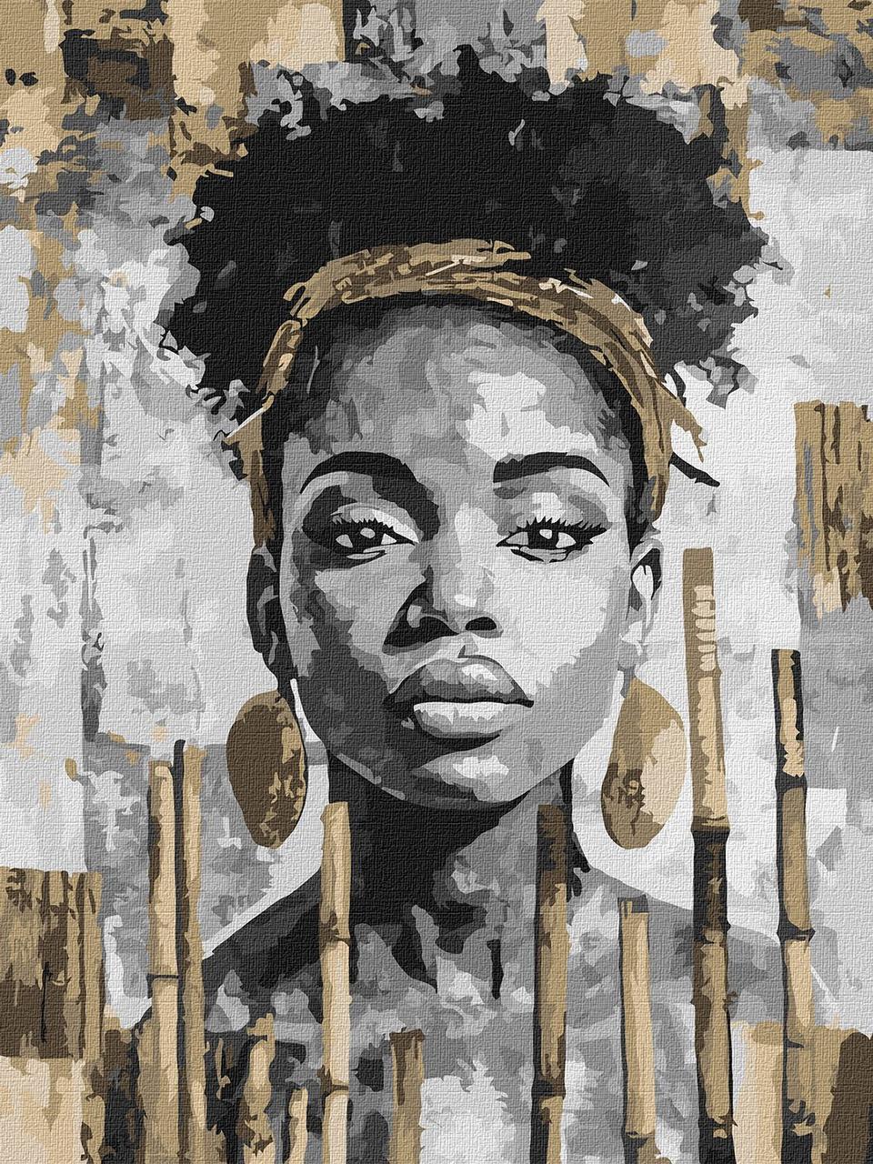 Картина за номерами Люди. Екзотична дівчина 30*40 см Ідейка KHO 8566, фото 1