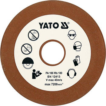 Диск точильний відрізних ланцюгів YATO,Ø=108/23, t=3,2мм, G100 з кераміки для верстата YT-84990[100]