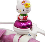 Дитячий сталевий Princess-Rueda14 велосипед з батьківською ручкою, кошиком, багажником для ляльки, рожевий для дівчинки, фото 9