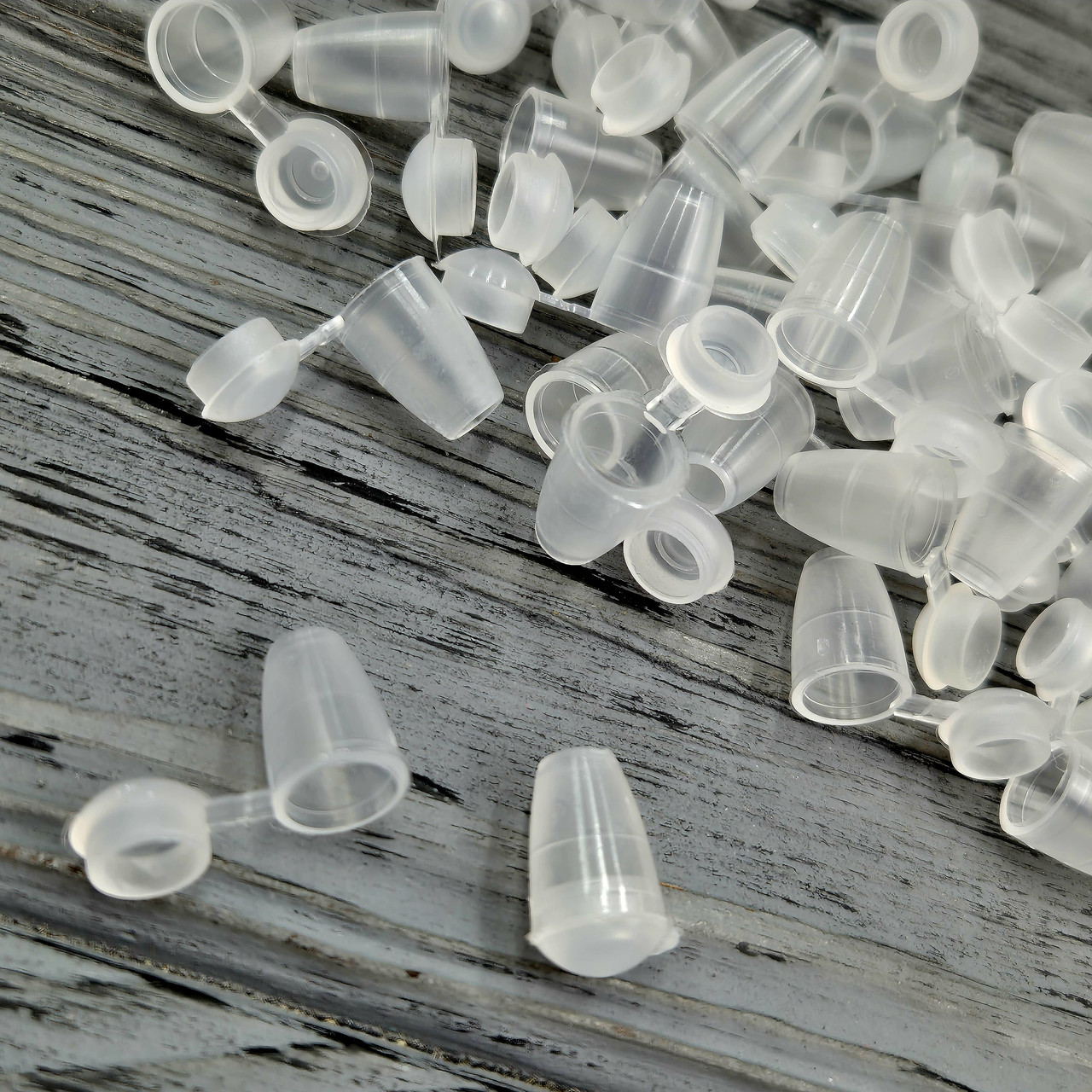 Наконечник для шнура з кришкою (Прозорий) (50 шт), фото 1