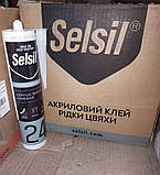 Клей акриловий монтажний універсальний Рідкі цвяхи Selsil Acrylic Skirting 24 білий 280 мл, фото 5