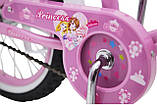 Дитячий сталевий Princess-Rueda 20 велосипед із кошиком, багажником для ляльки, рожевий для дівчинки, фото 4