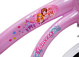 Дитячий сталевий Princess-Rueda 20 велосипед із кошиком, багажником для ляльки, рожевий для дівчинки, фото 7